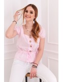 Rosa Bluse mit Knöpfen MP26381 – Online-Shop – Boutique